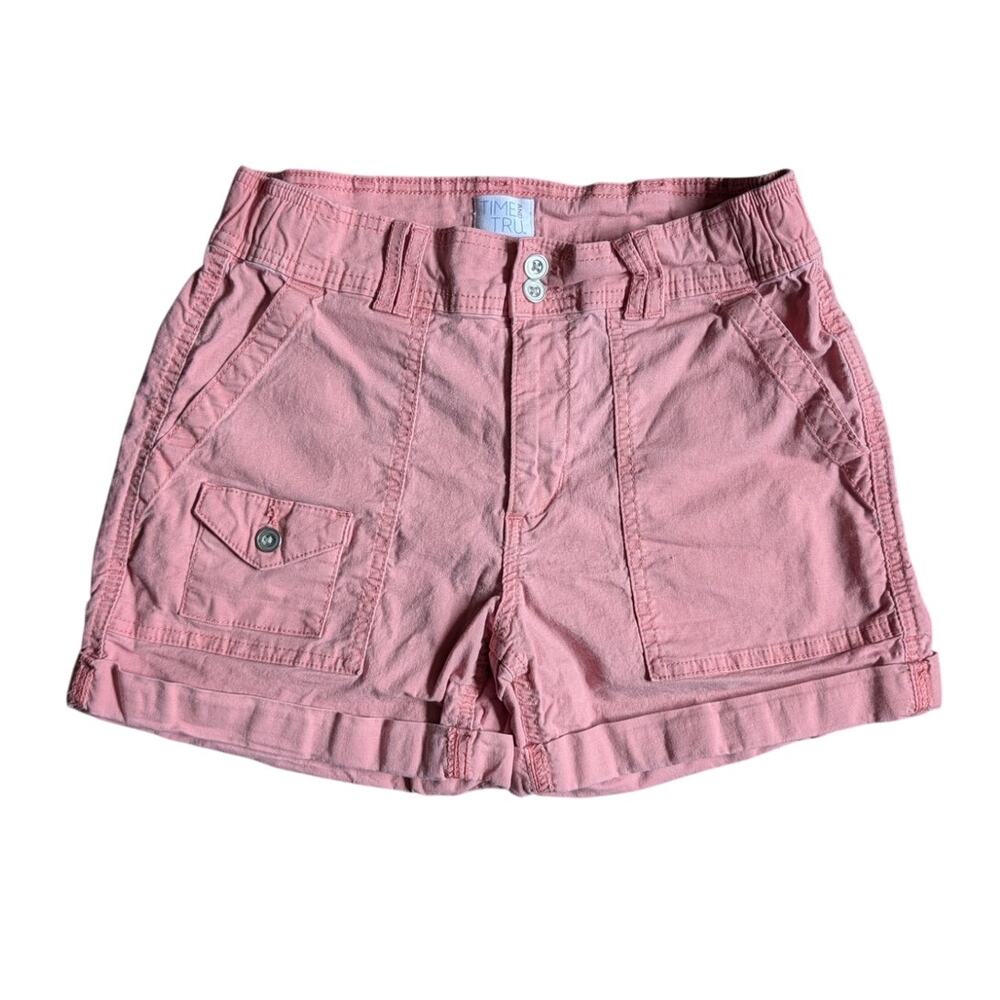 Pink Cuffed Cargo Shorts Size 4